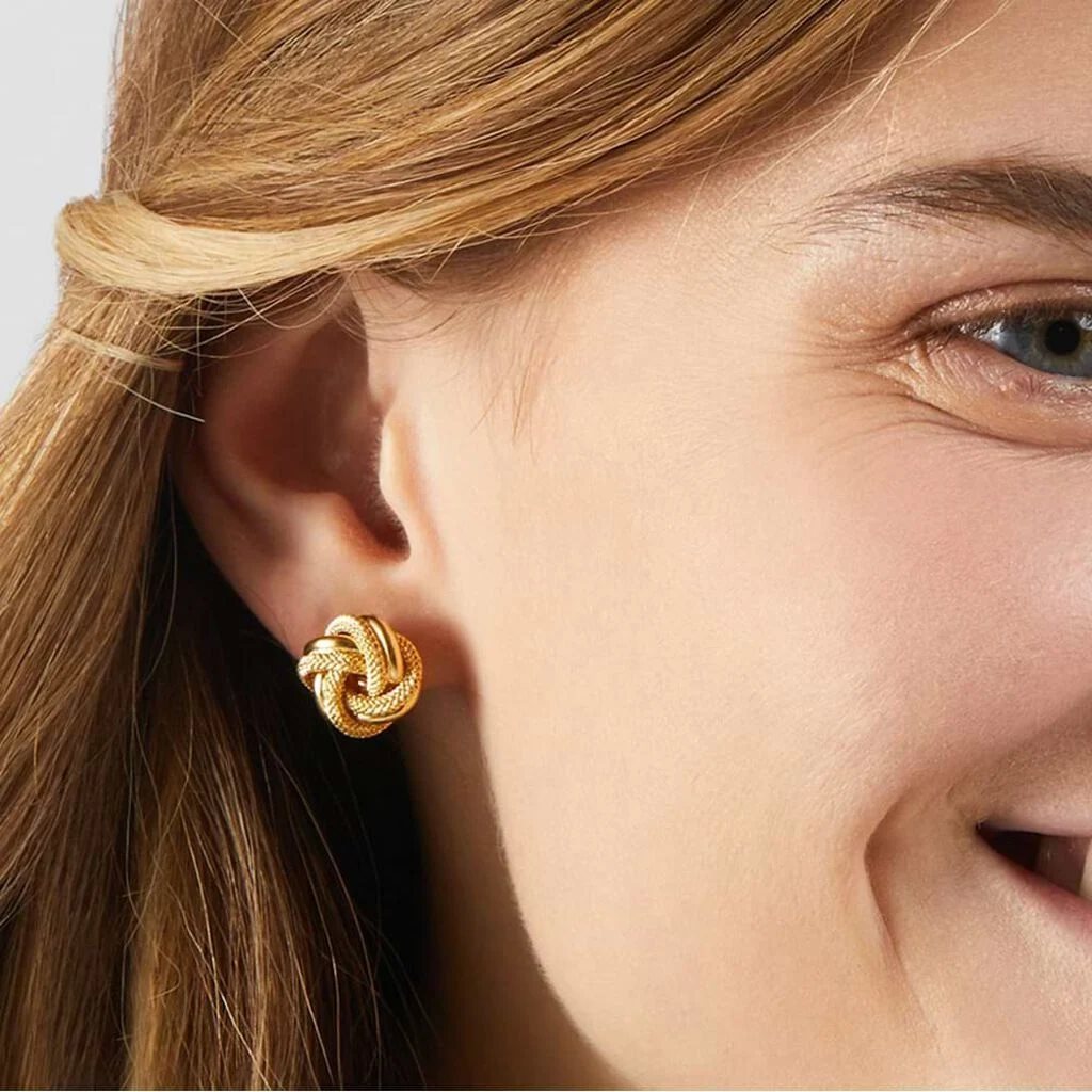 Boucles D'oreilles Tennis Stroili Or 9 Carats - Zirconium, Diamètre 2,5 Cm