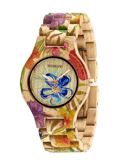 Oiritaly Orologio Al quarzo Donna Wewood Antea Flower