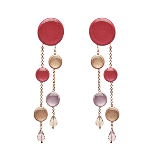 Orecchini pietra rosso - Kashmiria Fashion