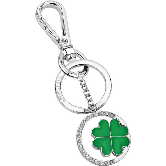 Porte-clés Morellato En Acier Inoxydable Couleur Argent - Neuf Avec étiquettes, Fabriqué En Italie