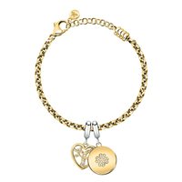 Morellato Drops Bracciale Donna In Acciaio Con Cristalli E IP Oro - Modello SCZ1285