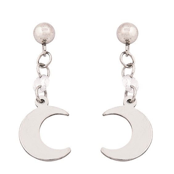 Orecchini pendenti da donna, in argento Sterling, con zirconi