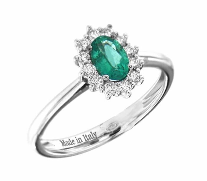 Bague Solitaire Diamants Or Blanc Davite & Delucchi - Modèle AA030737 0S, Neuf Avec étiquettes