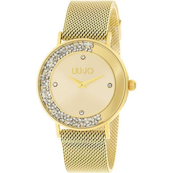 Liu Jo TLJ1419 - Orologio analogico al quarzo, da donna, con cinturino in silicone, colore: oro rosa bianco, Oro rosa bianco, Bracciale