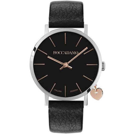Boccadamo Icona Orologio Uomo Al Quarzo - Cassa Acciaio, Maglia Mesh, Quadrante Nero, Datario, 5 ATM (cod. IC001) - 2