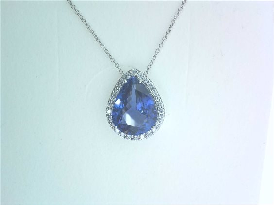 Collana In Tanzanite Naturale AAA Argento 925 - Perline R Tonde Di Pietra Preziosa Dicembre - Gioiello Fatto A Mano In India - Lunghezza 45 Cm
