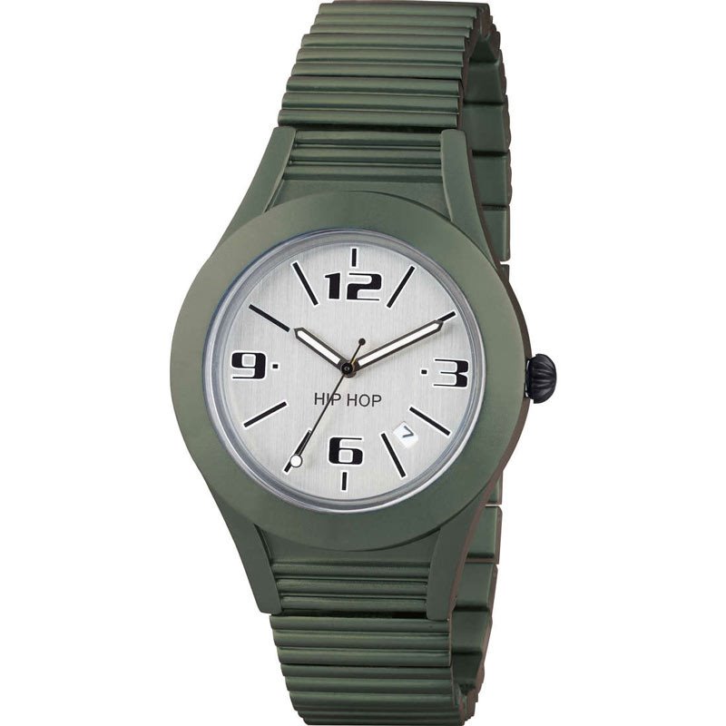 HIP HOP Orologio HWU0734 UOMO ALUMINIUM CHRONO quadrante MONO-COLORE NERO movimento CRONOGRAFO QUARZO e BRACCIALE ALLUMINIO ARGENTO : Binda Italia