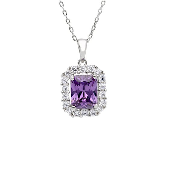 Donne eleganti in argento sterling 925 colore viola pendenti