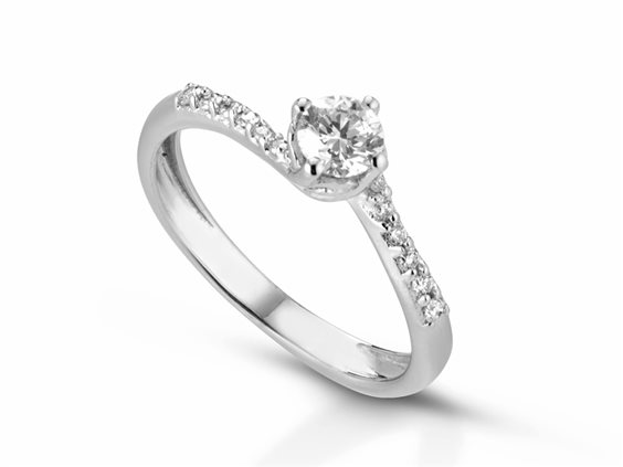 Oiritaly Anello Donna PG Gioielli Solitari con contorno