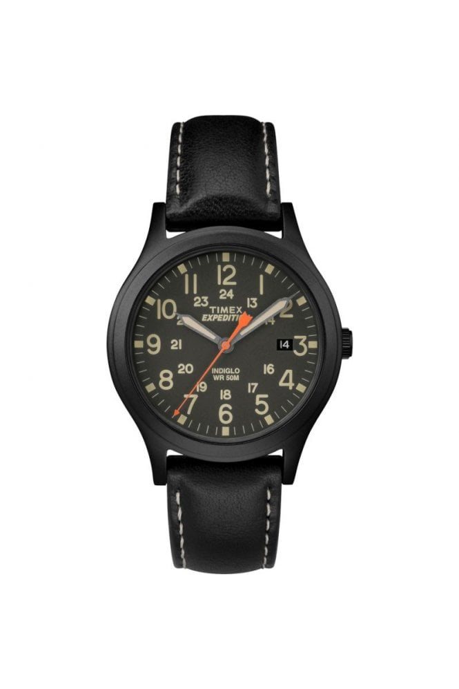 Timex Tribute Cinturino in pelle al quarzo da uomo da 40 mm, Clemson Tigers
