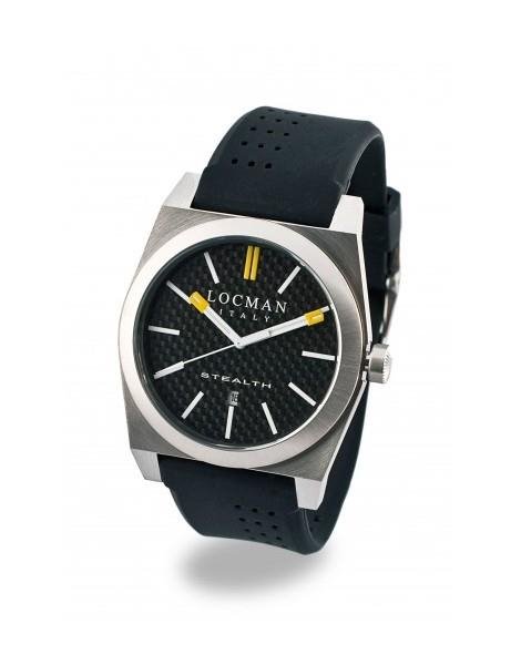 Locman Orologio Uomo 020100BLNNKSIB - Quarz, 5 ATM, Design Italiano, Cassa Acciaio 316L, Vetro Zaffiro, Quadrante Blu