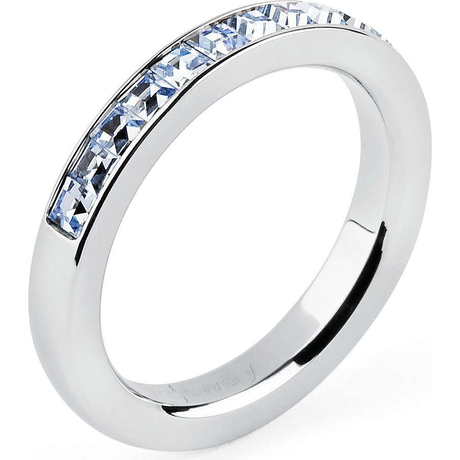 Brosway Anello Tring In Acciaio Con Cristalli E PVD Oro - Collezione Italiana,  Ipoallergenico, Taglia 14