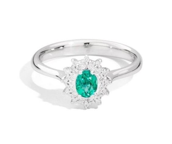 Oiritaly Anello Donna Recarlo R77CC001/SM-13-1 Oro bianco