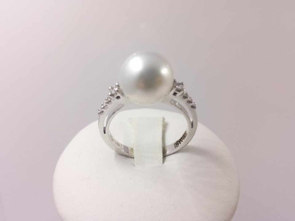 Nimei Anello Con Perle E Brillanti Anello Donna NIMEI Collezione