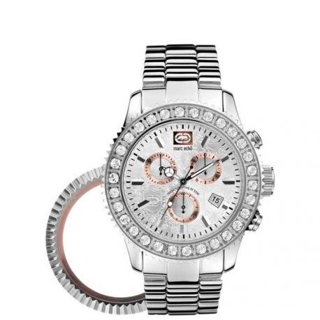 Orologio Uomo Marc Ecko E10041G1 - Analogico Al Quarzo Con Cinturino In Pelle Di Vitello E Cassa Grigia
