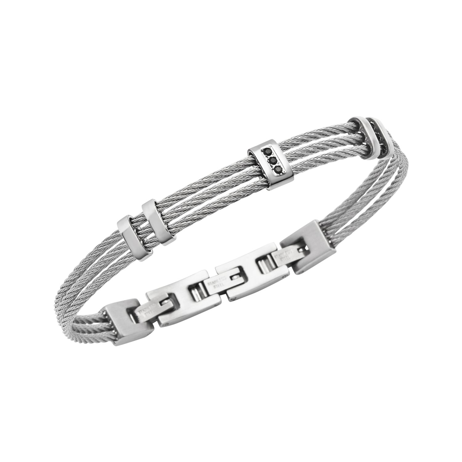 EVER FAITH Bracciale Uomo In Vera Pelle | 3 Strati | Cintura Larga 7,2 Cm | Gioiello Regalo Per Uomo | Confezione Regalo Inclusa