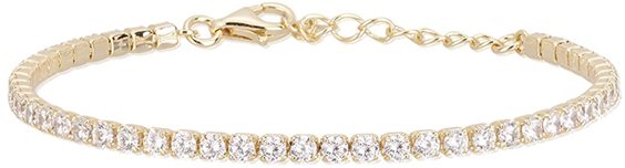 Bracciale tennis con zirconi bianchi regolabile 533285
