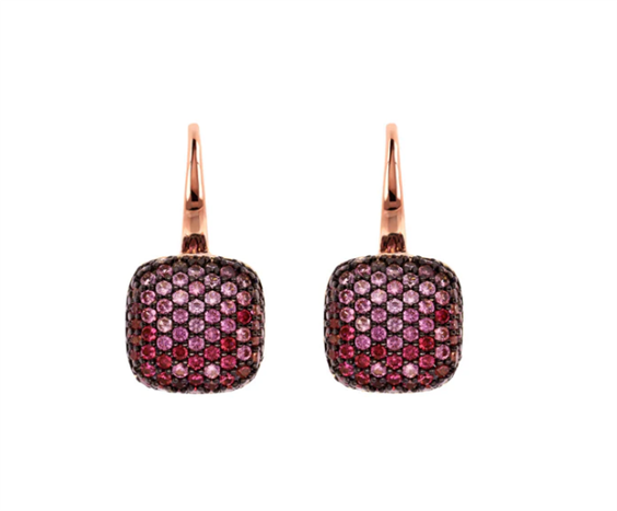 Componenti Orecchini: Orecchini Fiori in metallo gold plated smaltato