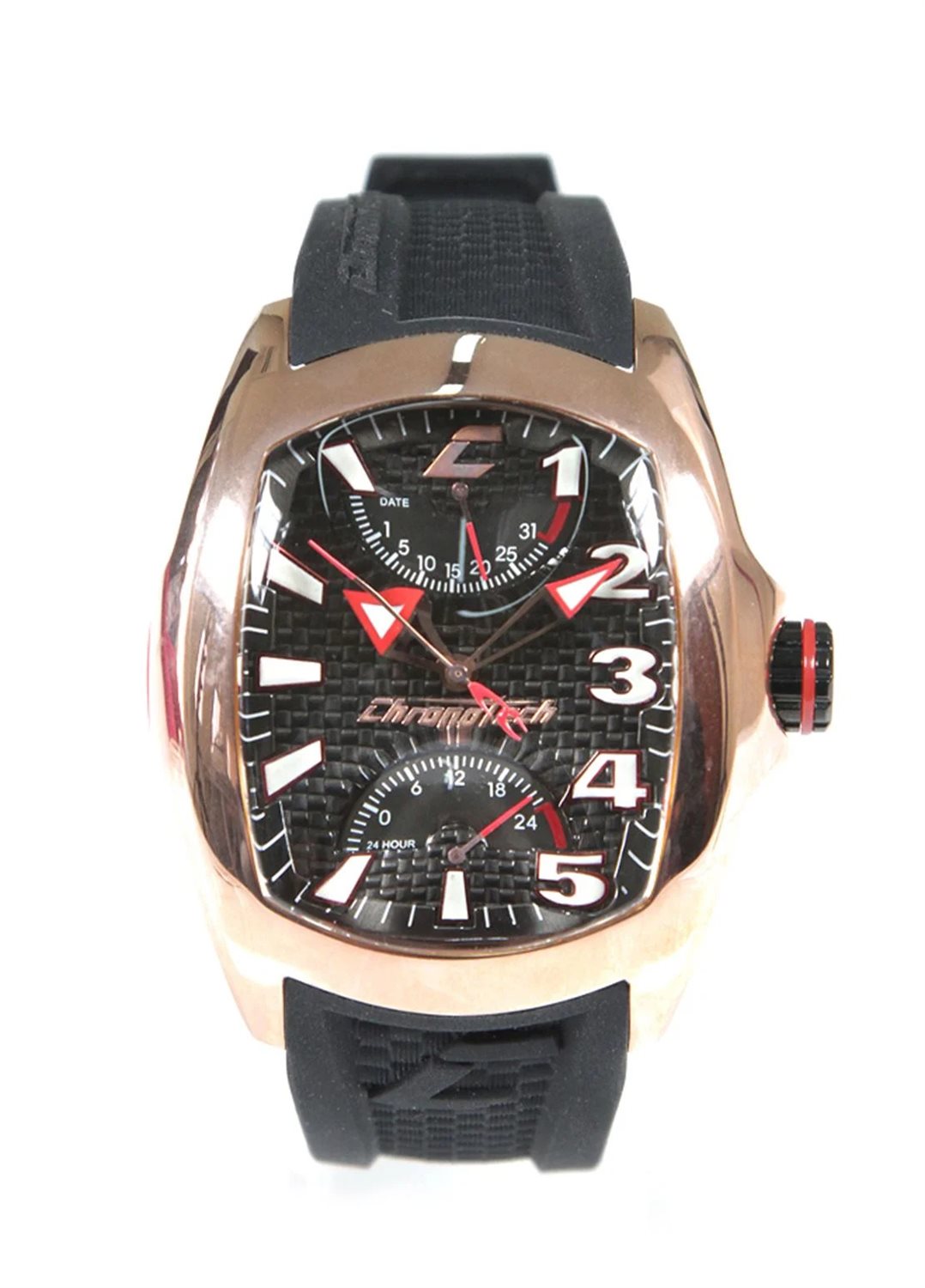 Chronotech Orologio Uomo CT7504M-B - Quadrante Bianco, Cinturino In Pelle, Movimento Al Quarzo, Cassa 39mm In Acciaio