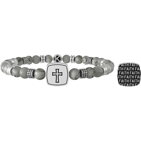 KIDULT Bracciale Rigido In Acciaio 316L – Collezione Spirituality, Gioiello Ipoallergenico Unisex, Regalo In Scatola Originale - 2