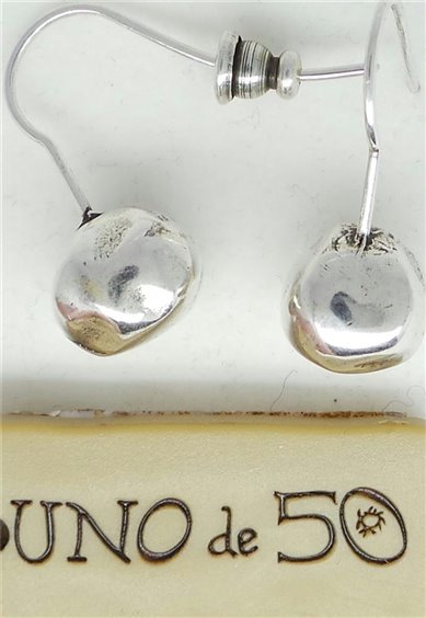UNOde50 Orecchini CONNECTED Argento | Maglie Sovrapposte | 3,1 Cm | Fatto A Mano Con Certificato