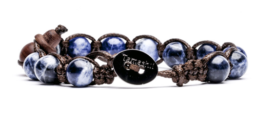 Bracciale Originale Tamashii Tibet In Sodalite Blu - Pietre Dure 8mm, Regolabile, Unisex