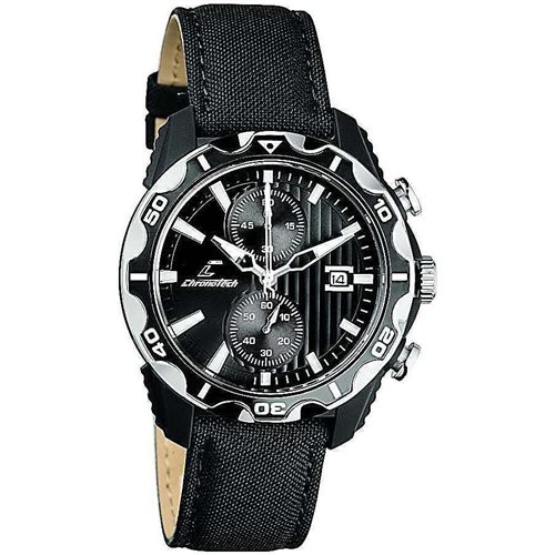 Chronotech Uomo CT7693J-02 – Orologio Analogico Al Quarzo Con Cinturino In Pelle Di Vitello Bianca