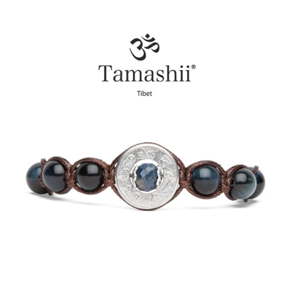 Bracciale Ruota Della Preghiera Tibetana Om Mani Padme Hum - Cordino Nero E Argento 925