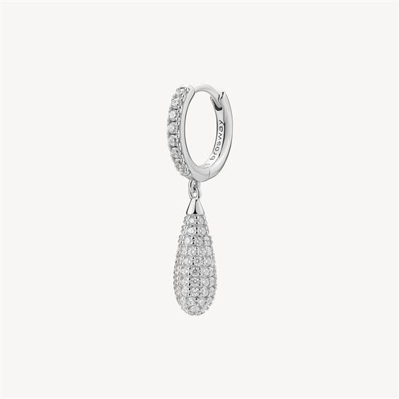 Brosway Orecchino Singolo Pendente Donna FANCY - Argento Rodiato 925 Con Zirconia Cubica, Modello FIW24, Gioiello Italiano